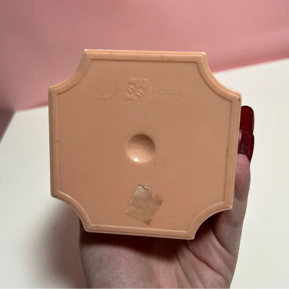 Vintage 80s peachy retro art deco vase - Picture 7 of 8